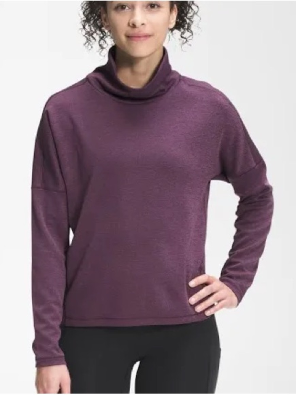 North Face Womens Plum EA Basin Funnel Neck Long-Sleeve Top Size M